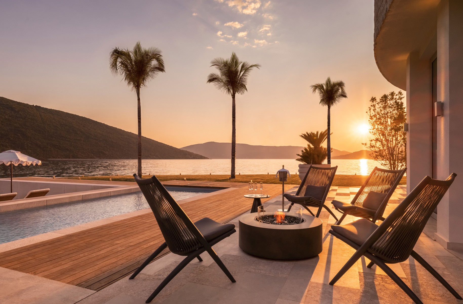 Villa Orjen with the pool in Boka Bay
