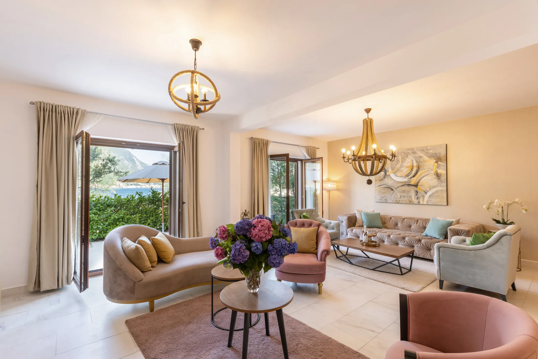 Luxurious Living Room at Villa Huma