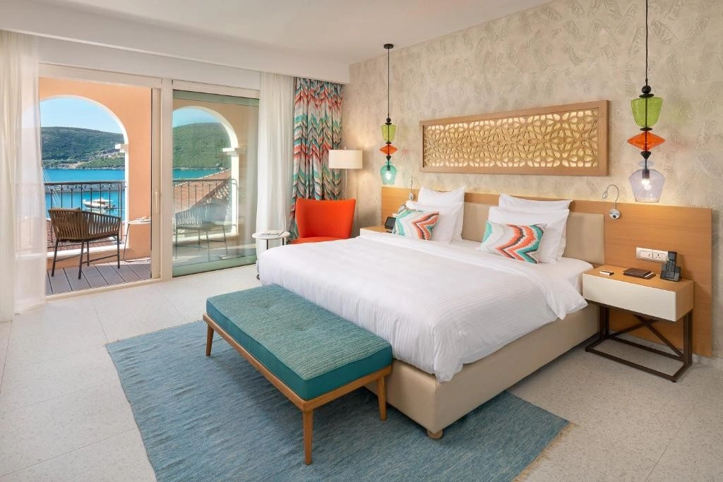 Cozy and Comfortable Double Bed in Elegant Villa Bedroom